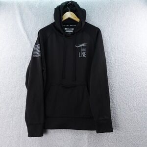 Nine Line Apparel Hoodie Mens M Black American Flag Patriotic Pullover Military‎